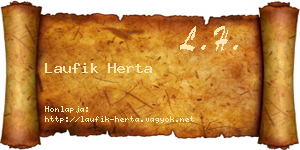 Laufik Herta névjegykártya